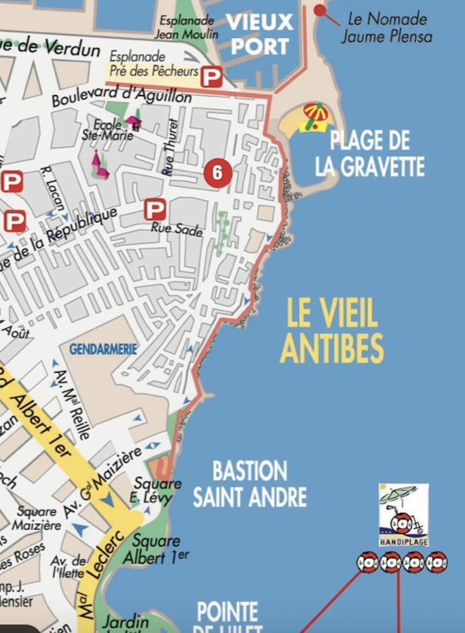Vue Mer Et Remparts. Entre Vieille Ville Et Plages Antibes Exteriér fotografie