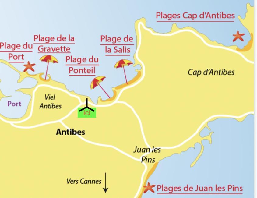 Vue Mer Et Remparts. Entre Vieille Ville Et Plages Antibes Exteriér fotografie